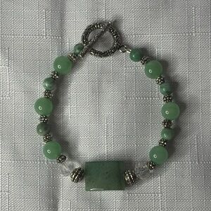 Handcrafted Green Adventurine Bracelet Sz 7”